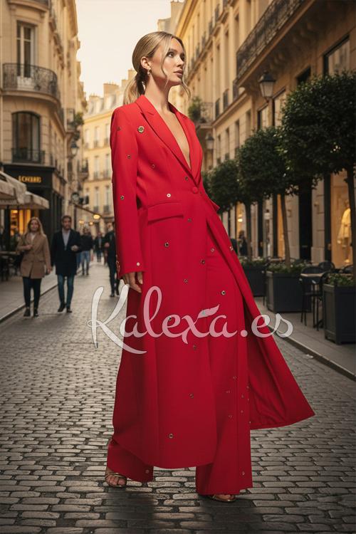 Manteau Boho Déesse Écarlate