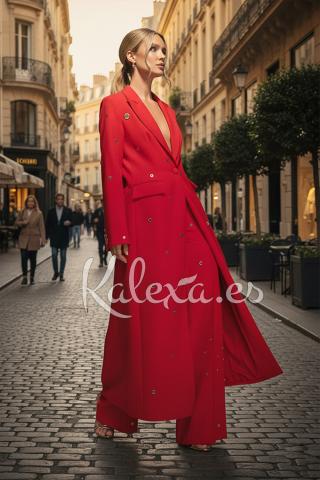 Manteau Boho Déesse Écarlate