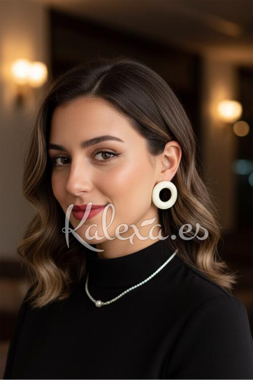 Orecchini cerchio Boho in carta