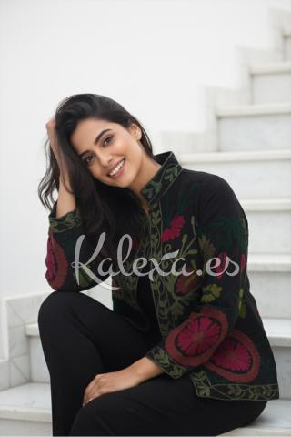 Chaqueta bordada Boho Senna