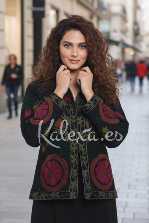 Chaqueta bordada Boho Senna