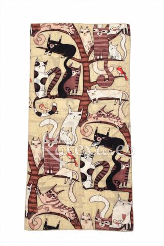 Pañuelo reversible Gatos en el árbol