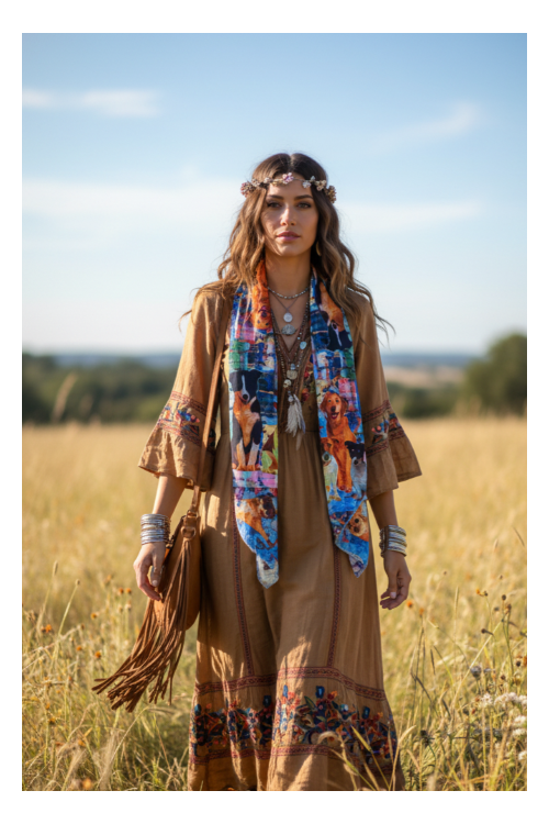 Lenço Boho "Yorkie Love"