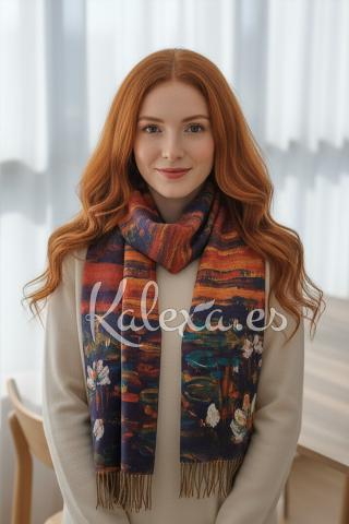 Boho Sunflower Scarf and Keychain