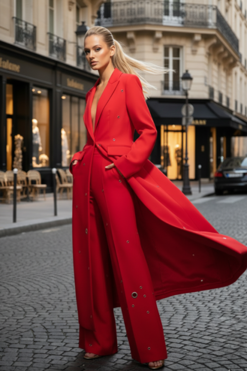 Pantalon Boho Écarlate