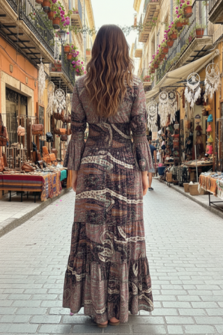 Vestido Boho Luna Rosa