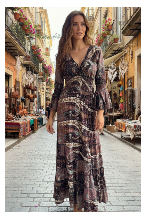 Robe Boho Lune Rose