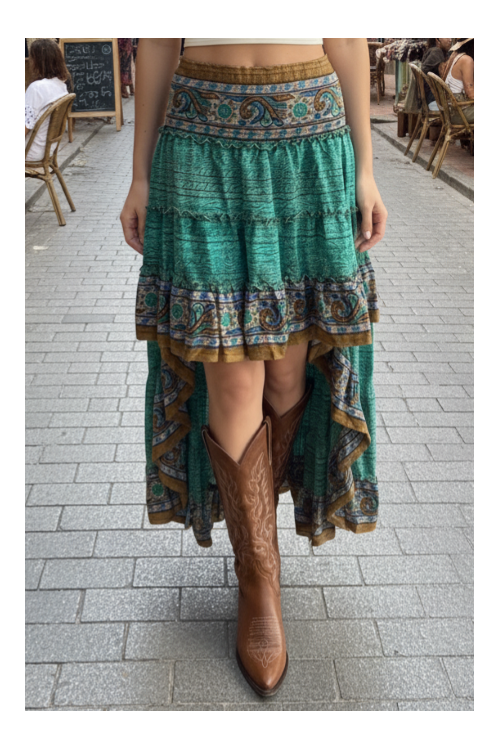 Asymmetric Boho Serena Skirt
