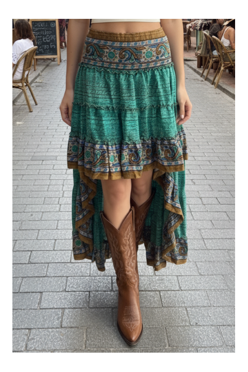 Jupe asymétrique Boho Serena