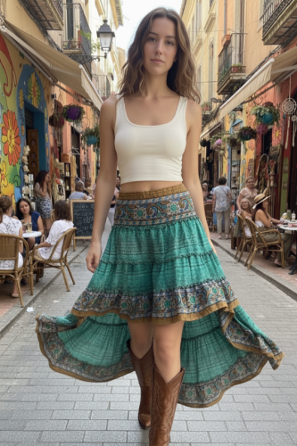 Gonna asimmetrica Boho Serena