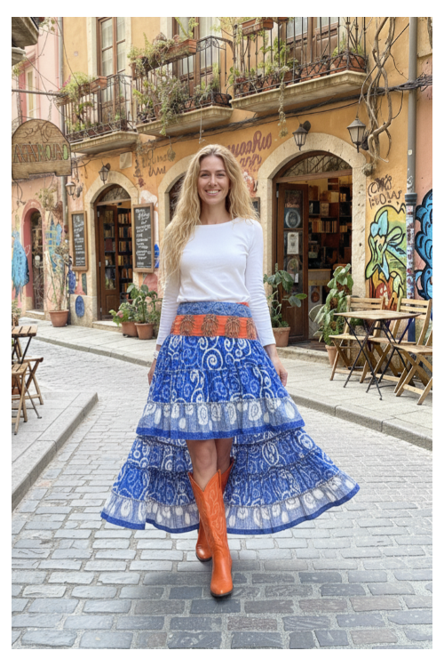 Saia boho assimétrica Airea