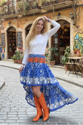 Falda boho asimétrica Airea