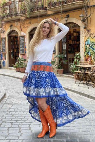 Gonna boho asimmetrica Airea