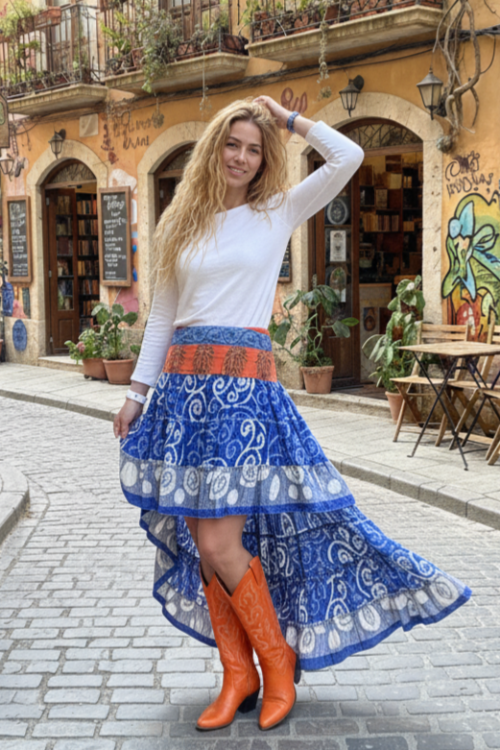 Gonna boho asimmetrica Airea