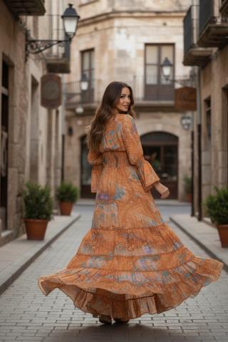 Vestido Boho Naranjo