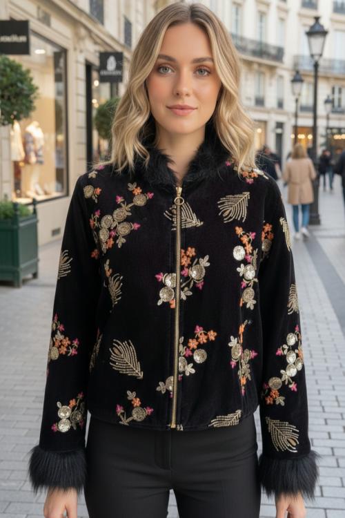 Jaqueta Boho de Veludo