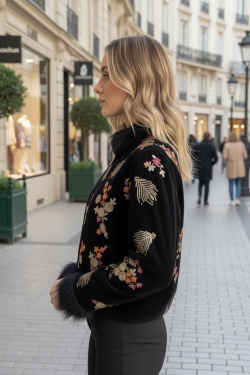 Boho Samt Jacke