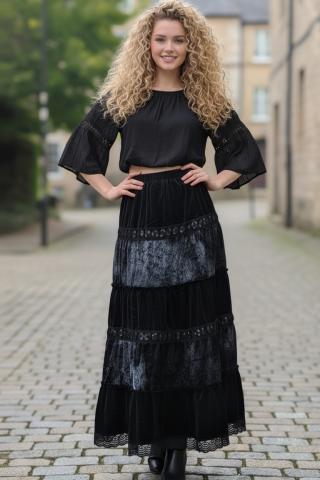 Saia Boho Floresta Mística