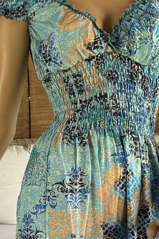 Robe Boho Brise Turquoise