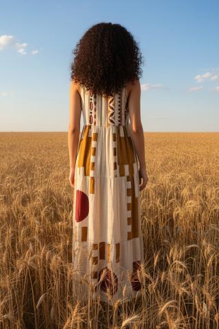 Vestido Boho Tierra Dorada