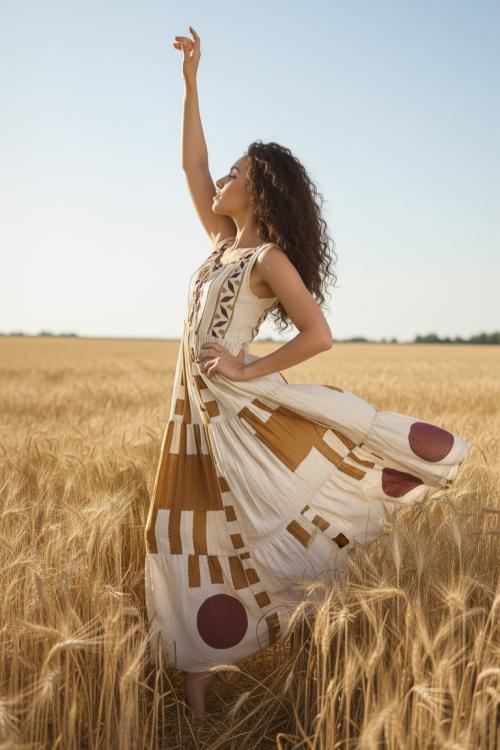 Vestido Boho Tierra Dorada