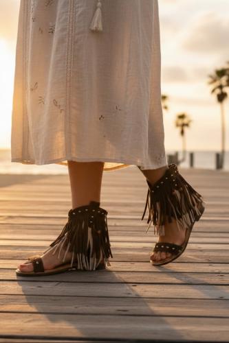 Sandalias Boho Chocolat Crème
