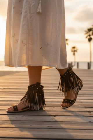 Sandalias Boho Chocolat Crème