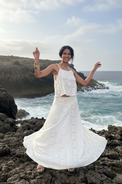 Ensemble Boho ivoire