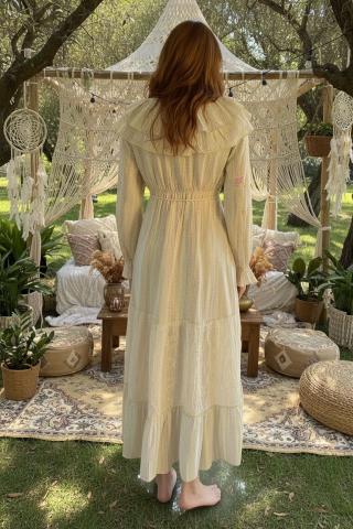 Robe bohème romantique brodée