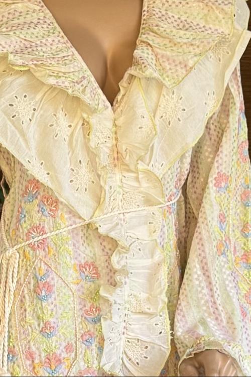 Romantisches Boho besticktes Kleid