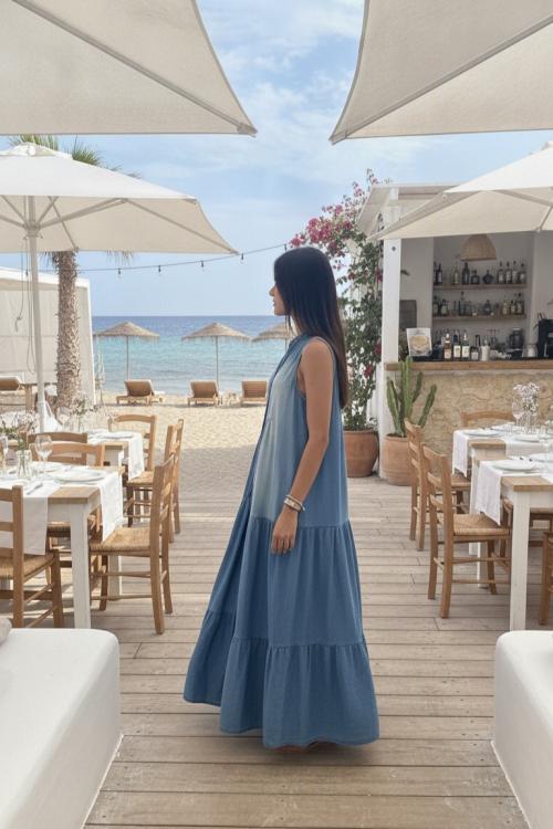 Boho Denim Azura Kleid
