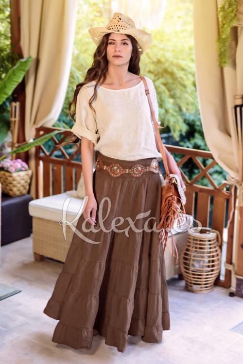 Falda Boho Lino Khuyana