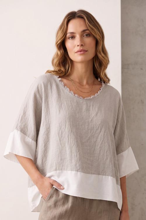 Top Boho de linho Ria