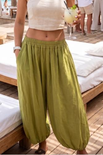 Bohemian Baumwollhose mit Ballonbeinen