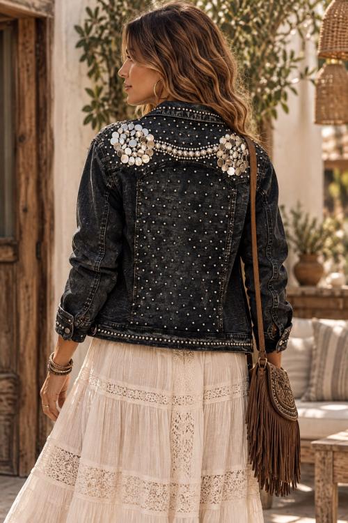 Boho Metálika Jas