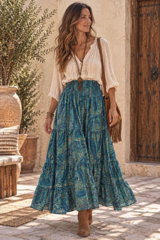 Falda Boho Paisley