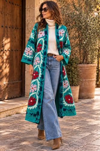 Jaqueta/Kimono Bordado Boho