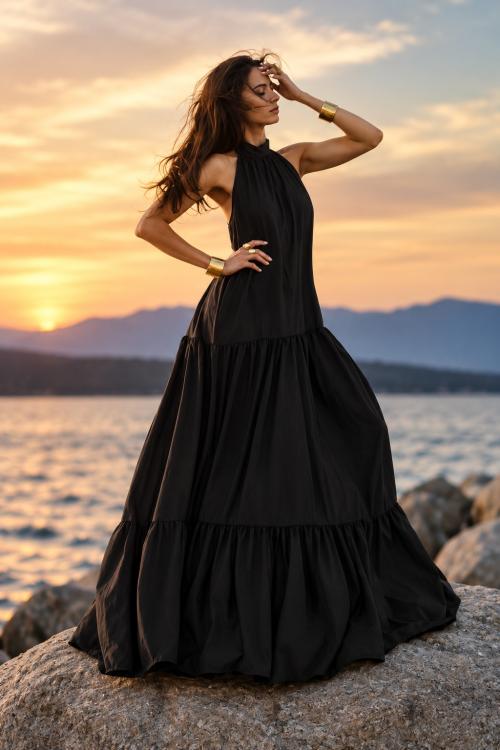 Vestido Boho Guest Tafetá