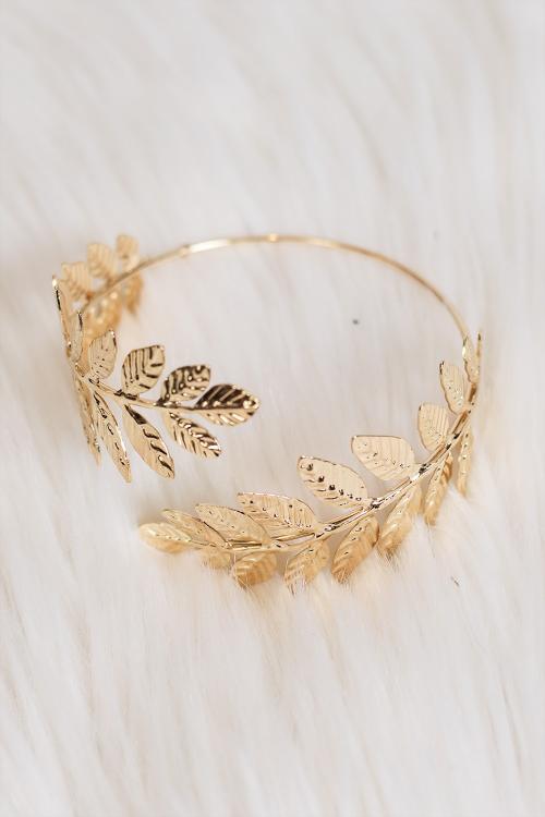 Goldenes Blattarmband