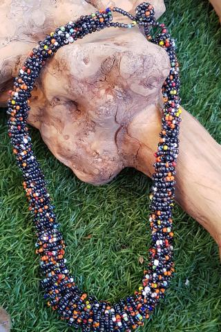 Collar Karlota Blanco y turquesa