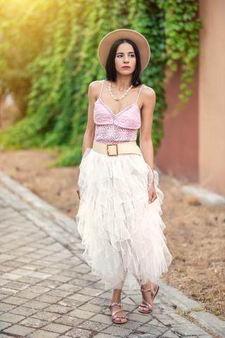 Top in maglia Pushpa