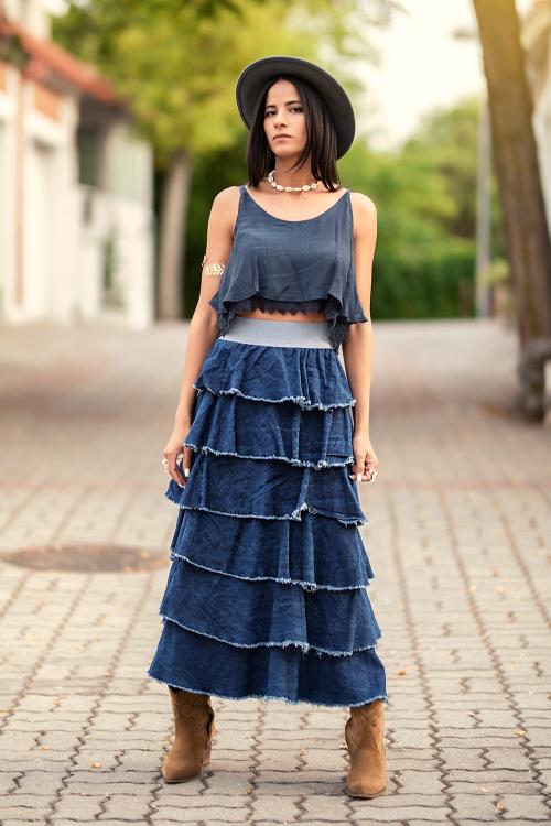 Mitikas Boho denim rok