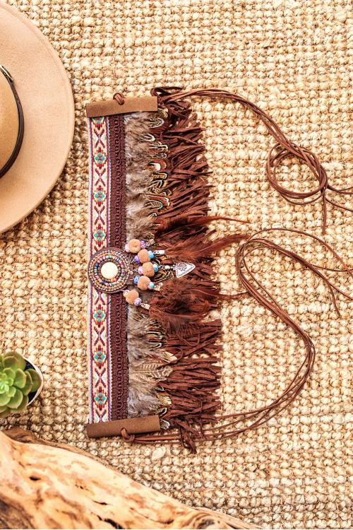 Boho veren riem