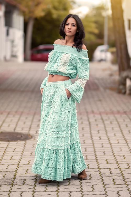 Boho-Chic-Flitterwochen-Türkis-Set