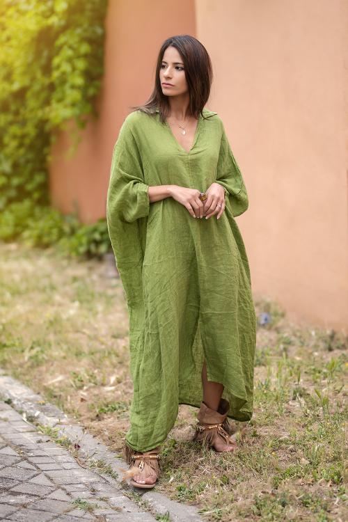 Boho Over linen dress