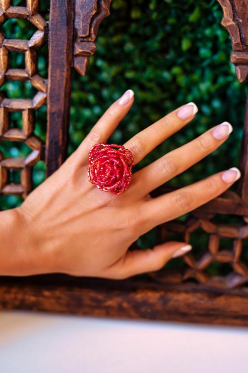 Red Flower Ring