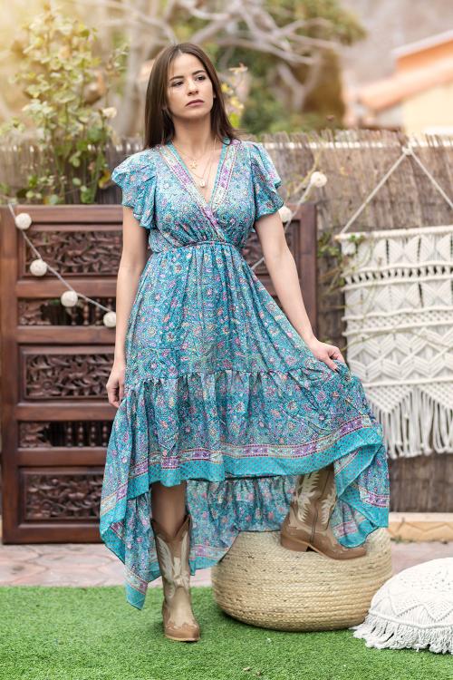 vestido seda, vestido gasa, boho, bohostyle, vestido boho