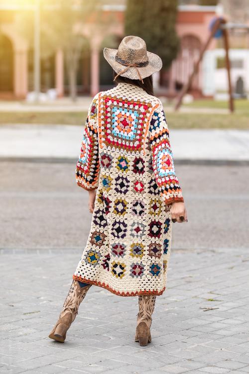 Boho haak Akapana jas