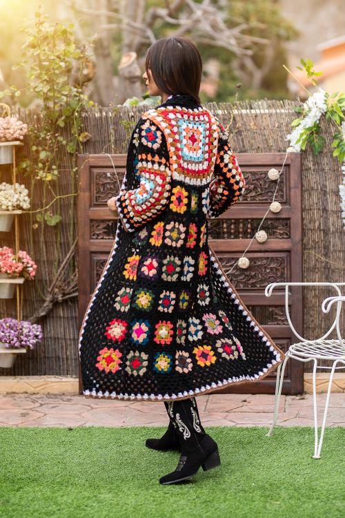 Boho Häkel-Akapana-Jacke