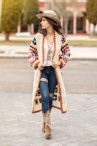 Giacca Boho all'uncinetto Akapana